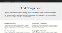 Desktop Screenshot of androbugs.com